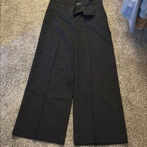 Black Wide-Leg High-Waisted Pants